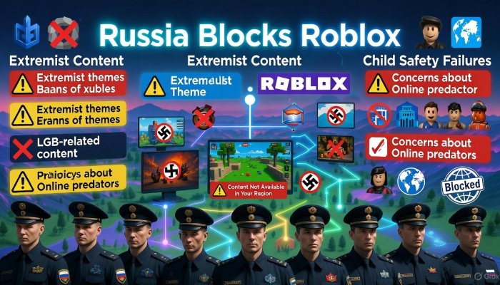 Russia Blocks Roblox Amid Claims of Extremist Content and Child Safety Failures